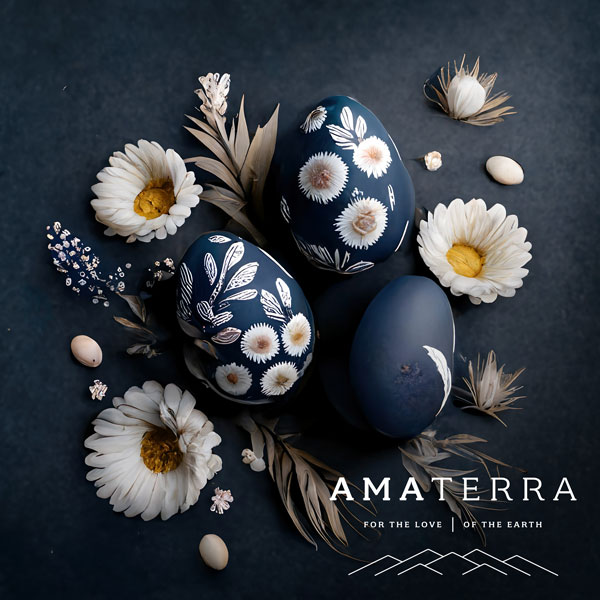 Easter eggs and flowers