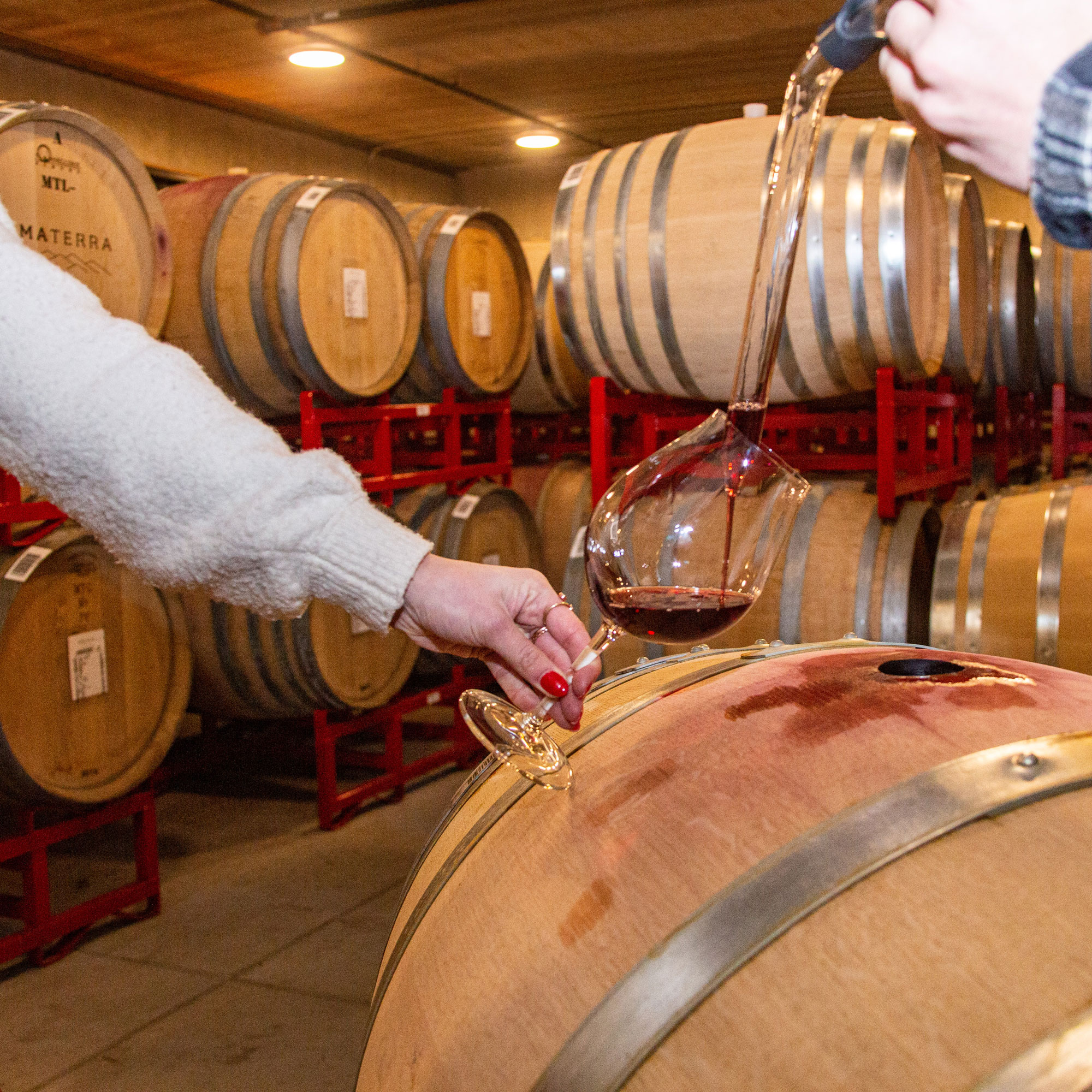 Red wine from the barrel